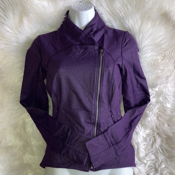 LULULEMON Dark Purple Precision Asymmetrical Zip Jacket 6 - Picture 14 of 16